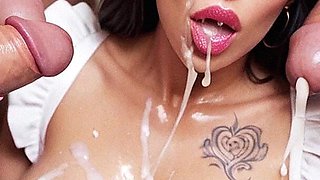 Housemaid Anna and Jake Sex in Hotel. Brunette Curvy Woman with Big Tits, Big Dick, Creampie, Cumshot, Gangbang, Bukkake