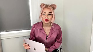 Cute bae in glasses commeting small dick