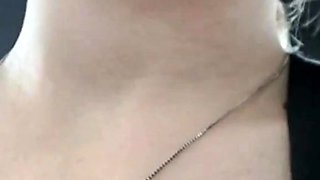 Blonde Ukrainian Girl Masturbates in Car on Webcam