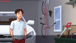 Lucky Pervert Helps Busty Sexy BBW Lonely Neighbor MILF in Her Garden She Tries To Seduce Him - Summertime Saga 04 3D Games