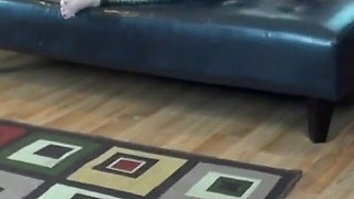 Wife squirting in pants from gagging