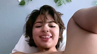 Amateur Asian teen sucks this big hard cock