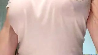 Big boobs milf masturbates with her dildo