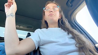 Flawlessmelissa, the smoking goddess, turns into a human ashtray for her smoking fetish