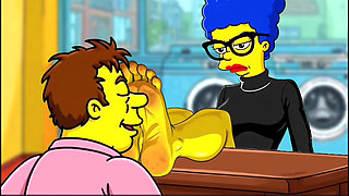 Marge Simpson Foot Fetish Compilation. Cartoon Animation