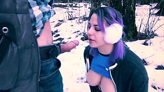 Public Blowjob - Huge Cum Load in the Park