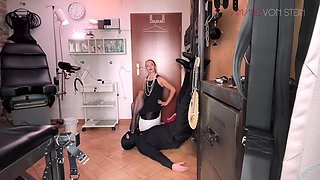 Red Heels, Nylon Scent & Spit - Foot Domination with Mistress Amalie Von Stein