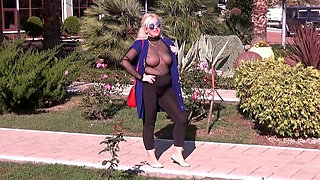 Nylon Boobs in Public