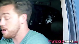 Busty Blonde Milf Boss Fucks Her Young Employee's BF & She Joins In
