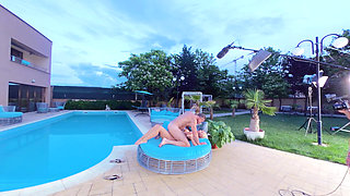 Backstage at the Pool I Like the Sun and the Cock Nina Heels