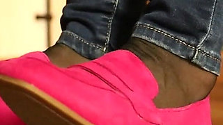 Golden Slides & Sheer Nylon - Slow Dangling in Warm Light