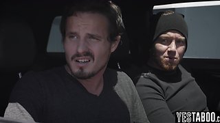 Two arousing burglars double penetrate mature