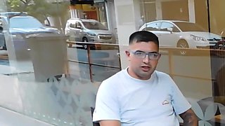 I saw him sitting in a bar and brought him home to fuck him hard