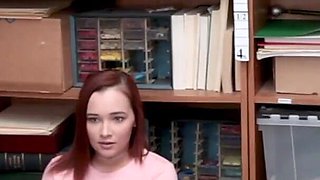 Free Movie ~ Perfect Pussy Redhead Thief Gets a Big Dick Pounding, Won’t Stop Moaning