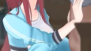 Hentai Uncensored Student Experience, Gym Teacher Blowjob in the Storeroom