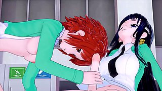 Futa adventures of Shiba Miyuki and Chiba Erika in this wild anime hentai