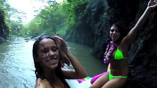 Megan and Adriana making a sex tour