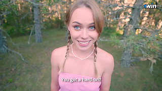 Fucking My Stepsister's Pussy in Nature because I got a Hard-on at the Sight ...