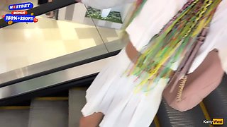 Katty West In Blowjob In Public Toilet At A Shopping Mall - Public Cumwalk
