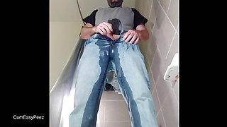 Solo Piss Play and a Cum Blast in the Shower (slow Mo Replay)