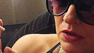 Cigarette Handjob Game, Karina Is Ruthless Intense, Smokes While Milking Him - Big Cumshot! - POV Full Video.