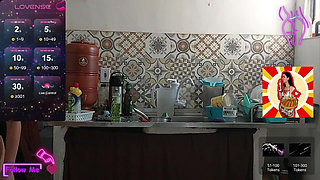 Hot Sex in the Kitchen with Vanesinha Mike