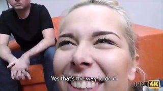 HUNT4K. Pussy help girl make some help for her boyfriend