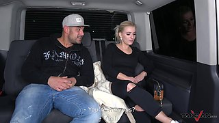 Hardcore fucking in the van with amateur blonde babe Sandra