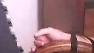 Mistress Strokes with Black Latex Gloves