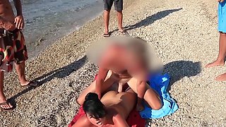 AlexandraWett takes it up the ass during public beach fuck