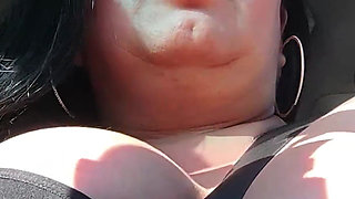 Sharing My Tits in Outdoor Public Route