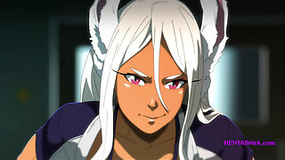 Caught Masturbating in the Changing Room: Mirko's Dirty Offer to the Cleaner(Exclusive Anime Sex)