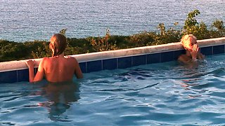 Real amateur party teens lick pussy in lesbian action