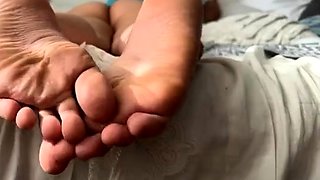 Maitresse Madelines solo foot fetish POV