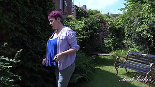 Auntjudys - Gardening with Busty Mature Housewife Layla Bird & Her Big Natural Tits