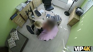Vip4k. luxurious lass swallows knob and gets screwed in office