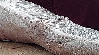 Mummified, Tickled and Trampled - Made Him Cum Under My Feet