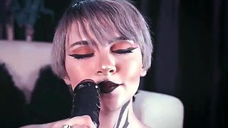 Bondage fetish solo toying hussy