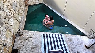 Busty amateur czech brunette strips on cam