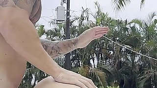 Pool Fuck and Vaginal Creampie to a Hot Busty MILF - Raissa Nur