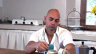 Nataly Von is going to get fucked all across the kitchen