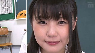 Asian college girl gives blowjob and fucked