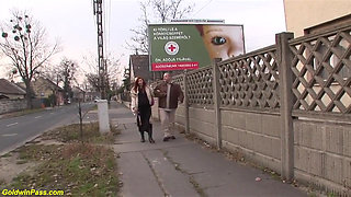 Redhead preggo fucked at the clinic