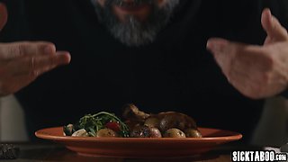 Ebony mommy and hottie wife served husband