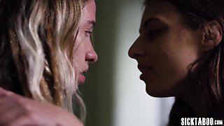 Arousing lesbian action instead of sleepover