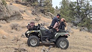 Amateur couple went out quad biking and stop for a quickie