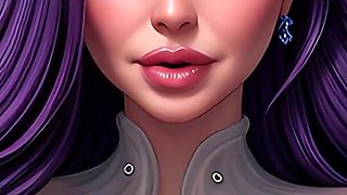 Crystal Frost Queens - Curvy Purple-haired Goddesses in a Frozen Cave