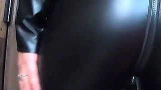 Leather Seduction on Bed - Shiny Pants, Zippers & Slow Tease 311