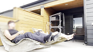 Dickflash Roof Adventure: Part 1 a Little Redhead Slut Gives Me Fast Cumshot on Her and While Her Boyfriend Waits