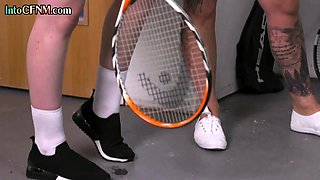 CFNM tennis femdoms wank cock